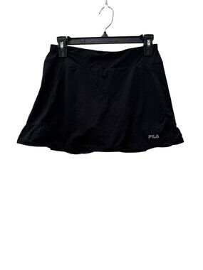 Fila Womens Size S Black Athletic Tennis Skort With Built-In Shorts